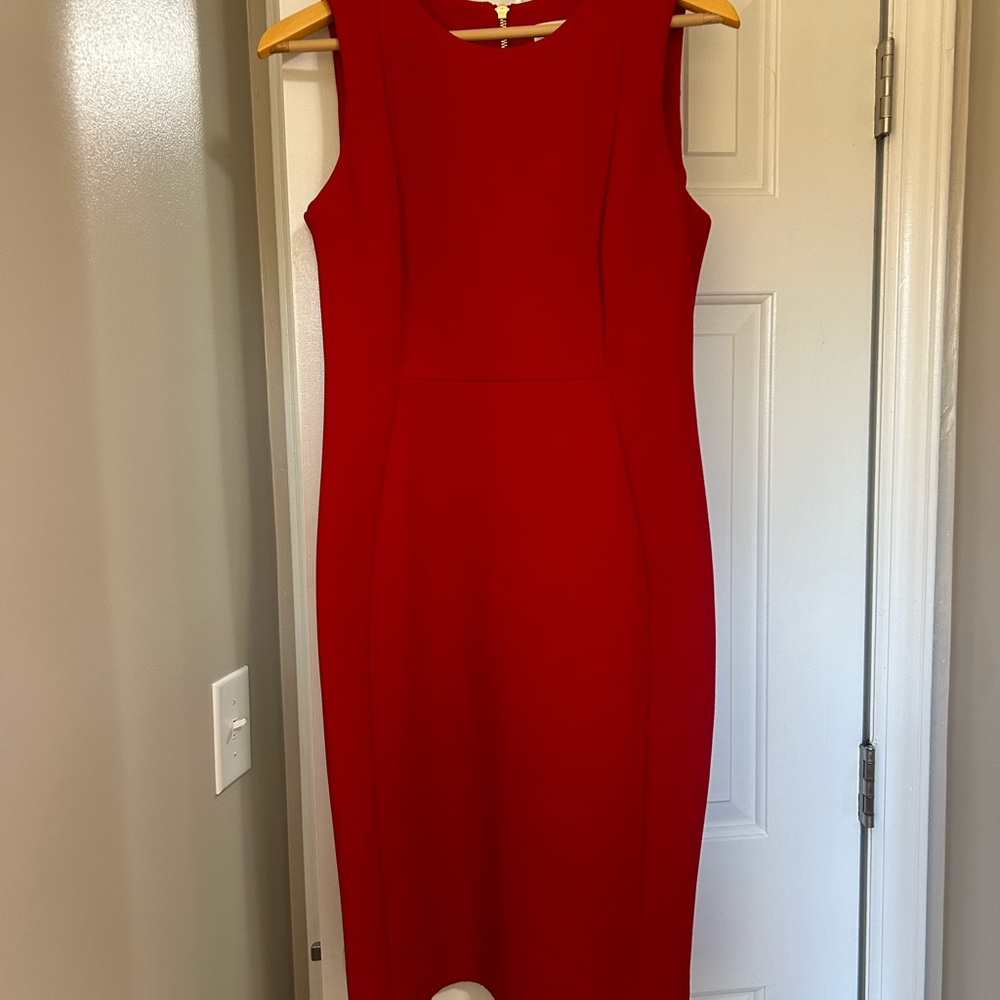 Elegant Red Sleeveless Dress